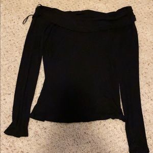 Off the shoulder black sweater
